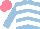 Silk - Light blue, white chevrons, salmon cap