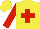 Silk - Yellow, red cross, sleeves, yellow cap