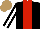 Silk - Black, red stripe, white stripe sleeves, light brown cap