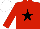 Silk - Red, black star, white cap