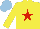 Silk - Yellow, red star, light blue cap