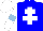 Silk - Blue, white cross of lorraine , white sleeves with lightblue armbands, white cap
