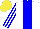 Silk - White, blue stripe, stripes sleeves, yellow cap