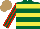 Silk - Dark green, yellow hoops, dark green and red stripes sleeves, light brown cap
