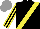 Silk - Black, yellow sash, stripes sleeves, grey cap