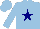 Silk - Light blue, navy blue star