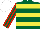 Silk - Dark green, yellow hoops, dark green and red stripes sleeves, white cap