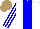 Silk - White, blue stripe, stripes sleeves, light brown cap