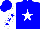 Silk - Blue, white star, white sleeves with blue stars