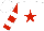 Silk - White, red star, white hoops on red sleeves
