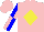Silk - Pink, yellow diamond,pink and blue quartered sleeves