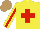 Silk - Yellow, red cross, stripe sleeves, light brown cap