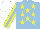 Silk - Light blue, yellow stars, yellow sleeves with lightblue stripe, white cap