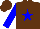 Silk - Brown, blue star, blue sleeves