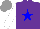 Silk - Purple, blue star, white sleeves, grey cap