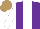 Silk - Purple, white stripe, sleeves, light brown cap