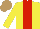 Silk - Yellow, red stripe, light brown cap