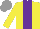 Silk - Yellow, purple stripe, grey cap