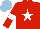 Silk - Red, white star, armbands, light blue cap