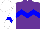 Silk - Purple, blue chevron hoop, white sleeves with blue chevron, white cap