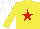 Silk - Yellow, red star, white cap