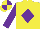 Silk - Yellow, purple diamond and sleeves, quartered cap
