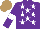 Silk - Purple, white stars, armbands, light brown cap