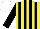 Silk - Yellow, black stripes, sleeves, white cap