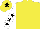 Silk - Yellow, white sleeves, black stars, yellow cap, black star