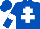 Silk - Royal blue, white cross of lorraine, white band on sleeves, royal blue cap   royal blue, white cross of lorraine, white band on sleeves, royal blue cap