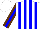 Silk - White, blue stripes, brown sleeve, blue stripe