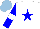 Silk - White, blue star, blue sleeves with white armbands, light blue cap