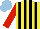 Silk - Yellow, black stripes, red sleeves, light blue cap