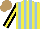 Silk - Yellow, lightblue stripes, black sleeves with yellow stripe, light brown cap