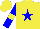 Silk - Yellow, blue star, sleeves with yellow armbands, yellow cap