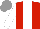 Silk - Red, white stripe, sleeves, grey cap