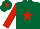 Silk - Dark green, red star, red sleeves, dark green cap, red star