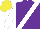 Silk - Purple, white sash, sleeves, yellow cap