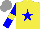 Silk - Yellow, blue star, sleeves with yellow armbands, grey cap