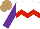 Silk - White, red chevron hoop, purple sleeves, light brown cap