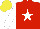 Silk - Red, white star, sleeves, yellow cap
