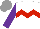 Silk - White, red chevron hoop, purple sleeves, grey cap