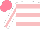 Silk - White, pink hoops, stripe sleeves, salmon cap