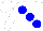 Silk - White body, big-blue large spots, white arms, white cap