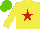 Silk - Yellow, red star, light green cap