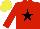 Silk - Red, black star, yellow cap