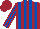 Silk - Maroon and royal blue stripes, royal blue and maroon striped sleeves