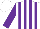 Silk - White, purple stripes, sleeves, white cap