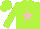 Silk - lime green, pink star