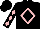 Silk - Black, pink diamond frame, pink diamonds on sleeves